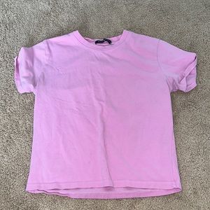 brandy melville baby tee, bubblegum pink